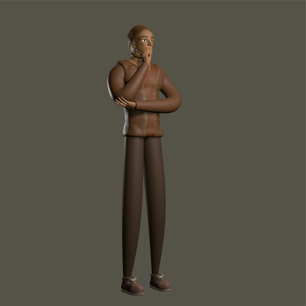 3d man character pose for business character 3d style render business man 3d pose