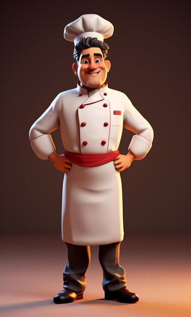 Premium AI Image | 3d man chef cartoon character