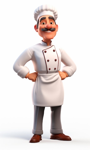 Premium AI Image | 3d man chef cartoon character