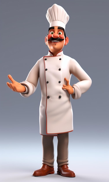 Premium AI Image | 3d man chef cartoon character