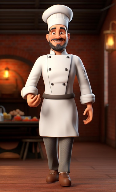 Premium AI Image | 3d man chef cartoon character