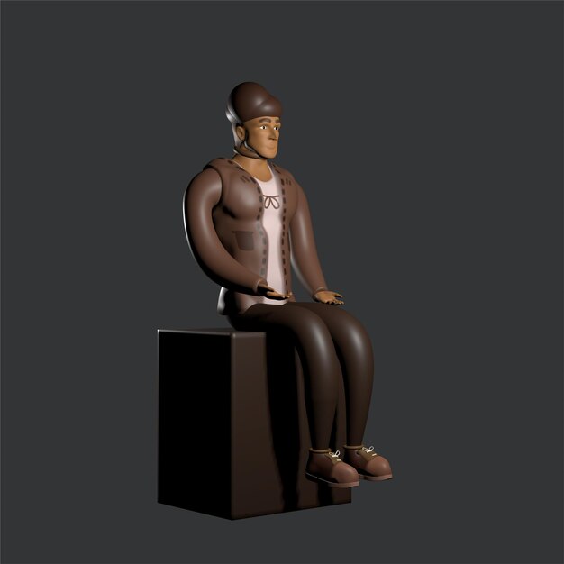 3d man pose character design for business man pose 3d\
render