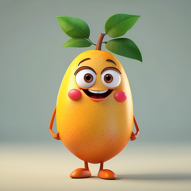 Фруктовый персонаж 3D-манго