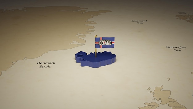 3d map of Iceland state