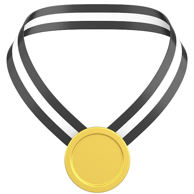 Foto 3d-medaille gouden medaille 3d-illustratie