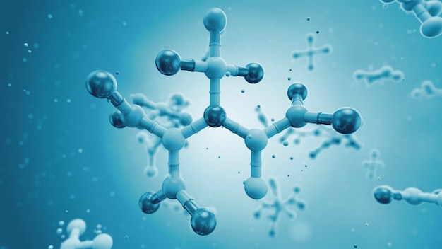 3d medical background with abstract molecule structure.\
chemical or science abstract concept. centered composition.