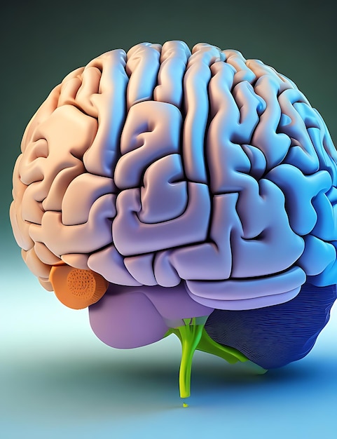 3D Medical Brain Highlighted Background