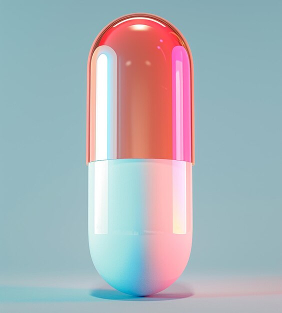 Photo 3d medical capsule illustration