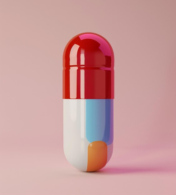 Photo 3d medical capsules illustration