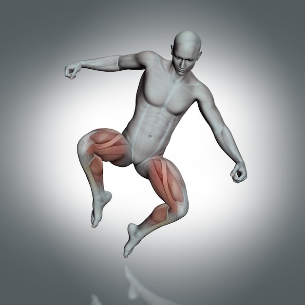 3D medical figure jumping