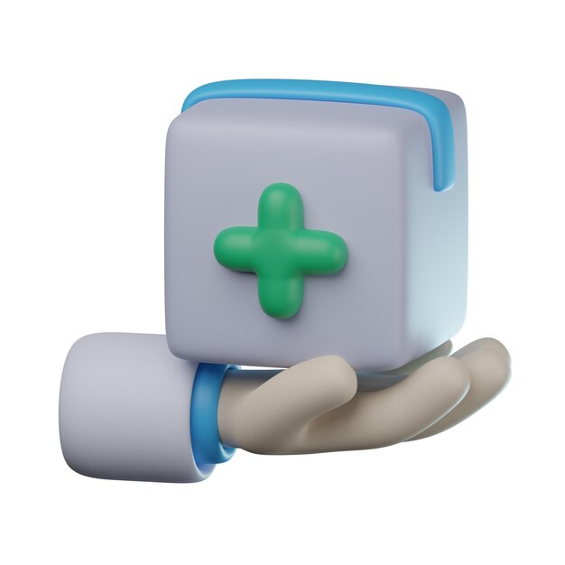 3D medicine Delivery Illustration