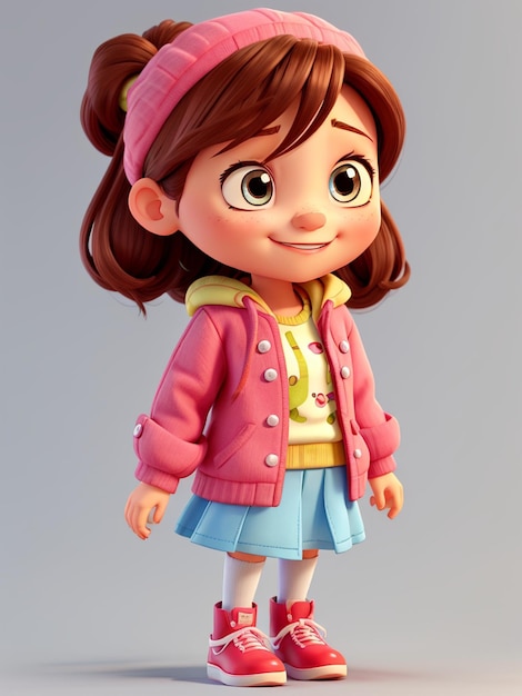 3D-meisje karakter