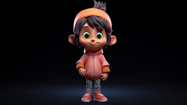 3D meisje schattig cartoon personage