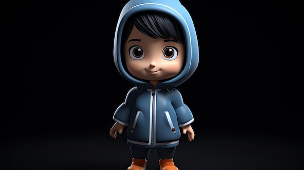 3D meisje schattig cartoon personage