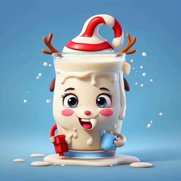 3D melk en kerstfiguren