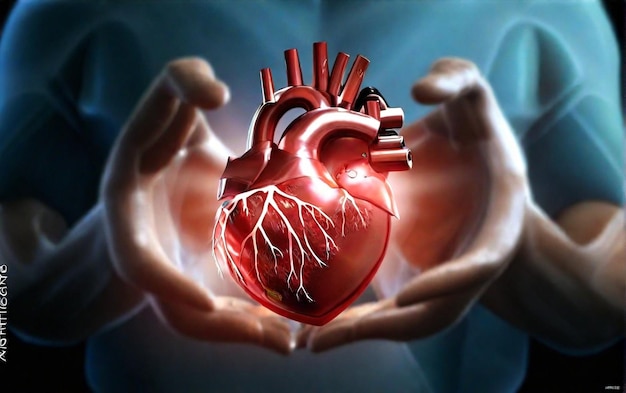 3d menselijk hart HD 8K behang Stock Fotografie Beeld