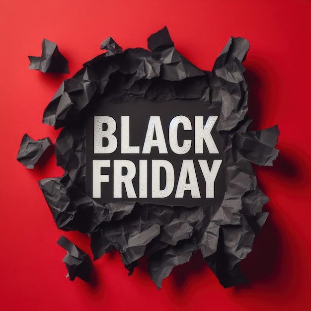 Premium AI Image | 3d metallic black friday text on dark background