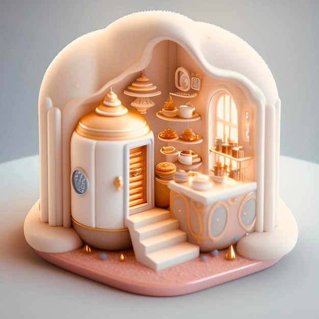 3d miniature bakery