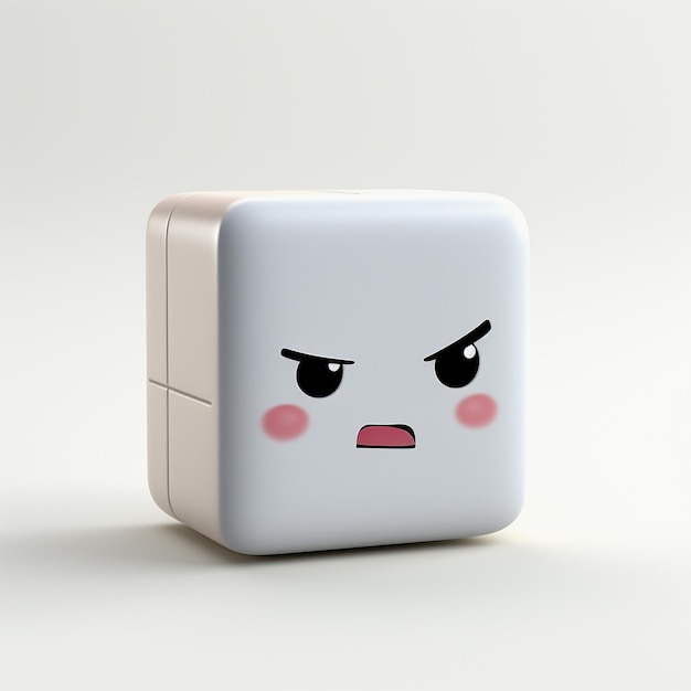 Photo 3d miniature minimalist emoji in pastel colors with realistic scenery and animated gifs