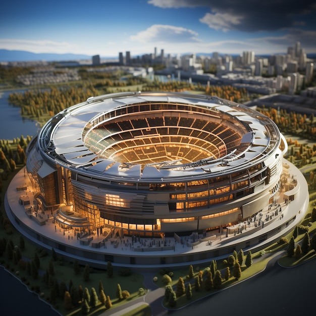 3D миниатюрная модель стадиона