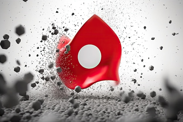3d минималистский флаг Бахрейна боке фон Generative AI