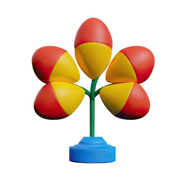 3d minimalist flower