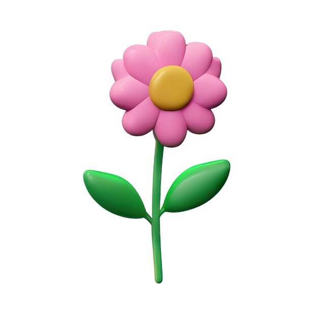 Photo 3d minimalist flower