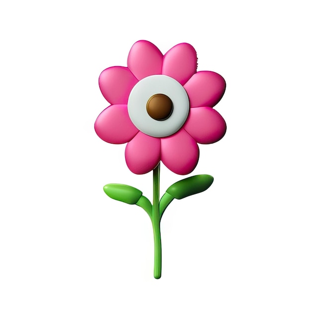 Photo 3d minimalist flower