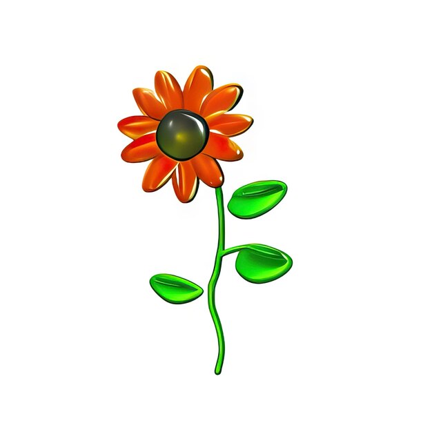 Photo 3d minimalist flower