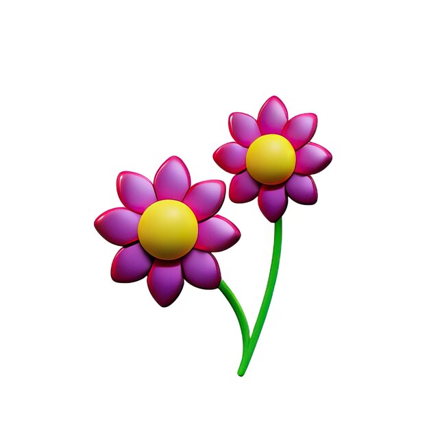 3d minimalist flower