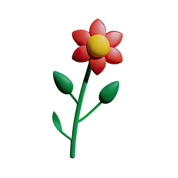 Foto fiore minimalista 3d