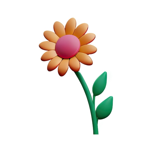 Photo 3d minimalist flower