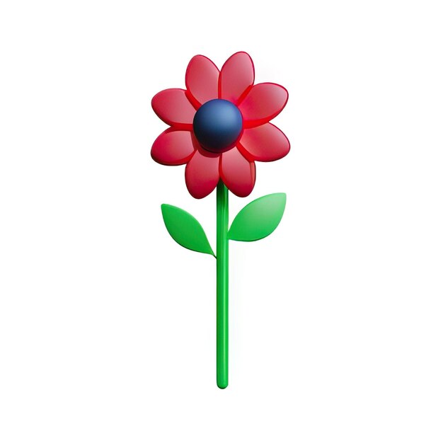 Photo 3d minimalist flower