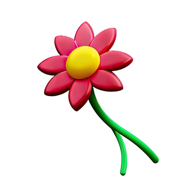 3d minimalist flower