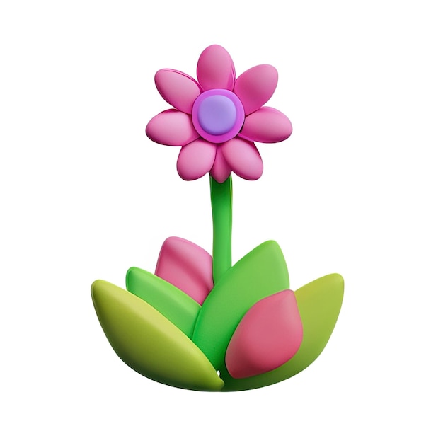 Photo 3d minimalist flower