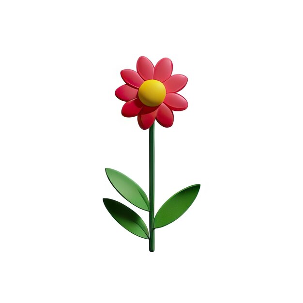 3d minimalist flower