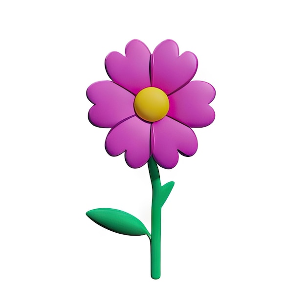 Photo 3d minimalist flower