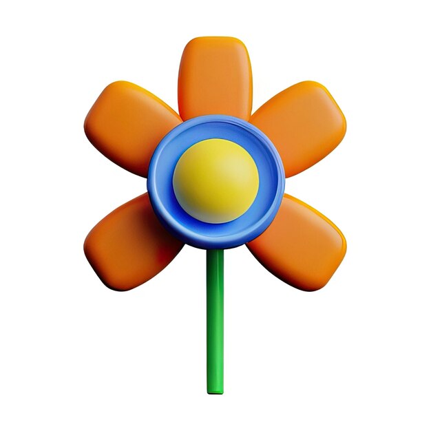 Photo 3d minimalist flower