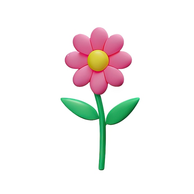 Photo 3d minimalist flower