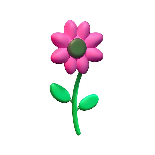 3d minimalist flower