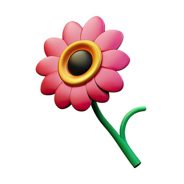 Photo 3d minimalist flower