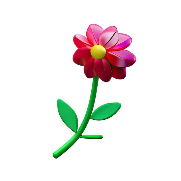 3d минималистский цветок