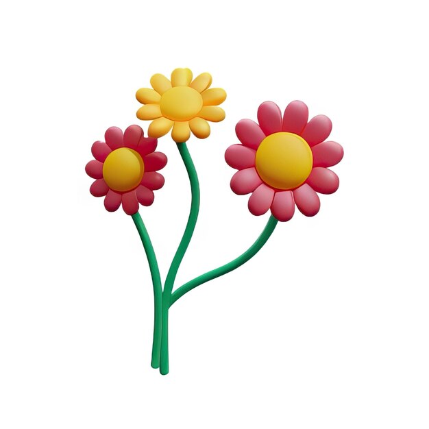 Photo 3d minimalist flower