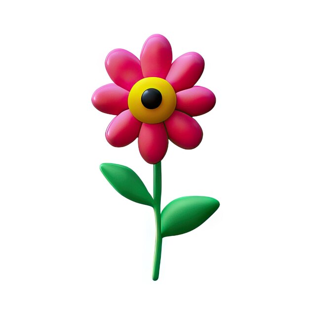 Photo 3d minimalist flower