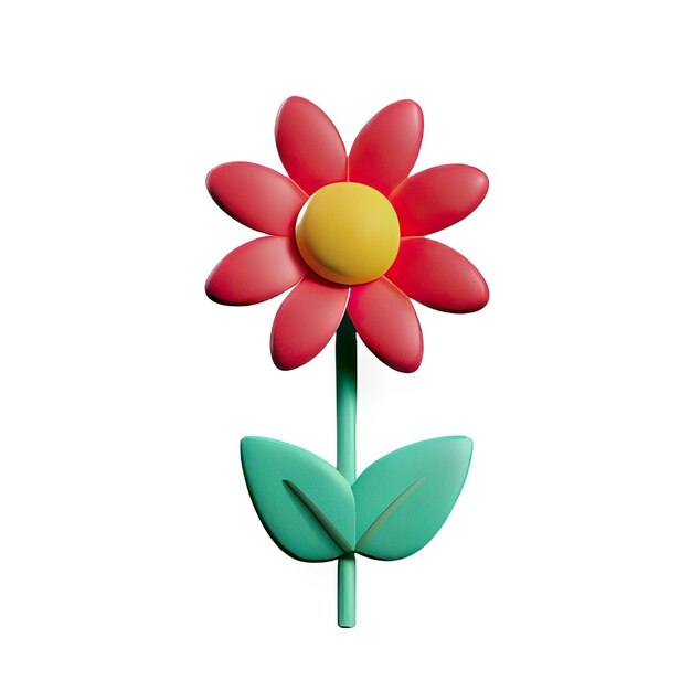 3d minimalist flower