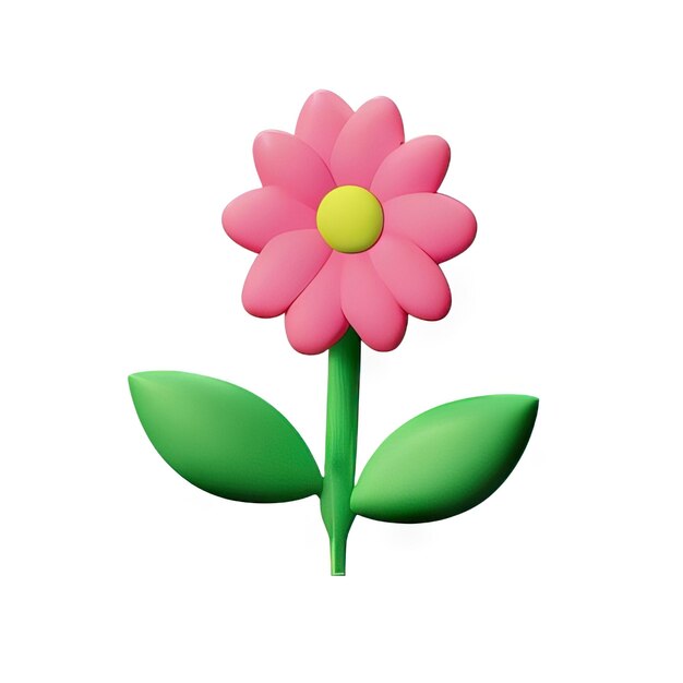 Photo 3d minimalist flower