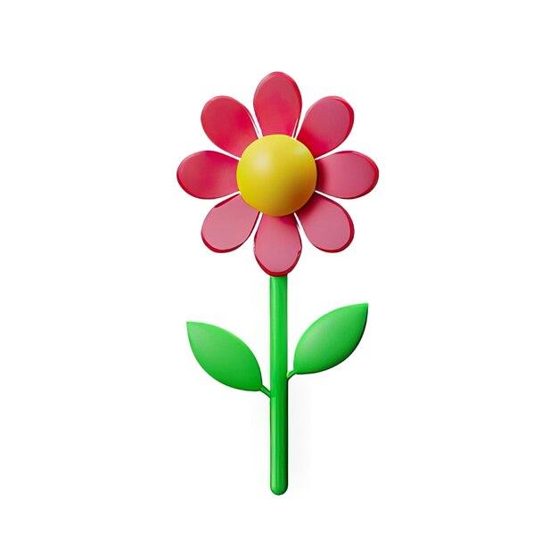 Photo 3d minimalist flower