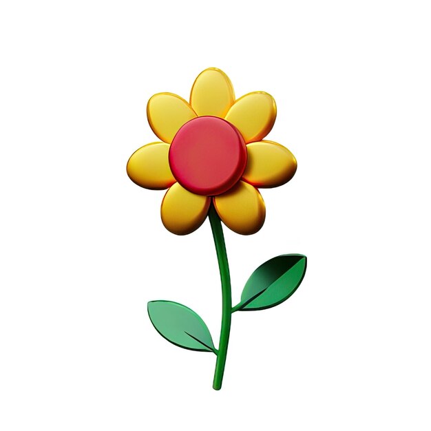 Photo 3d minimalist flower