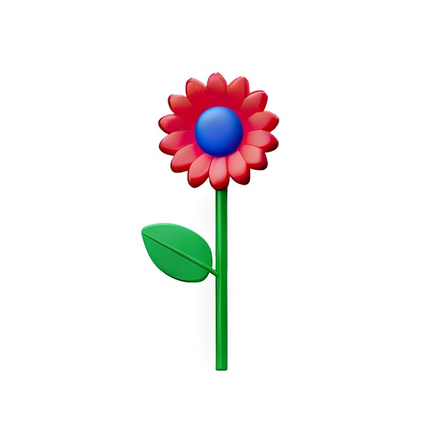 Photo 3d minimalist flower