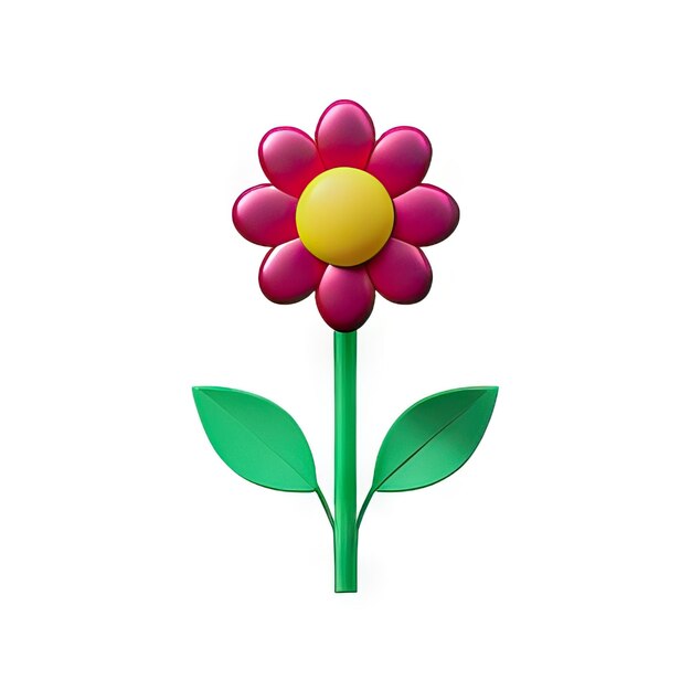 Photo 3d minimalist flower